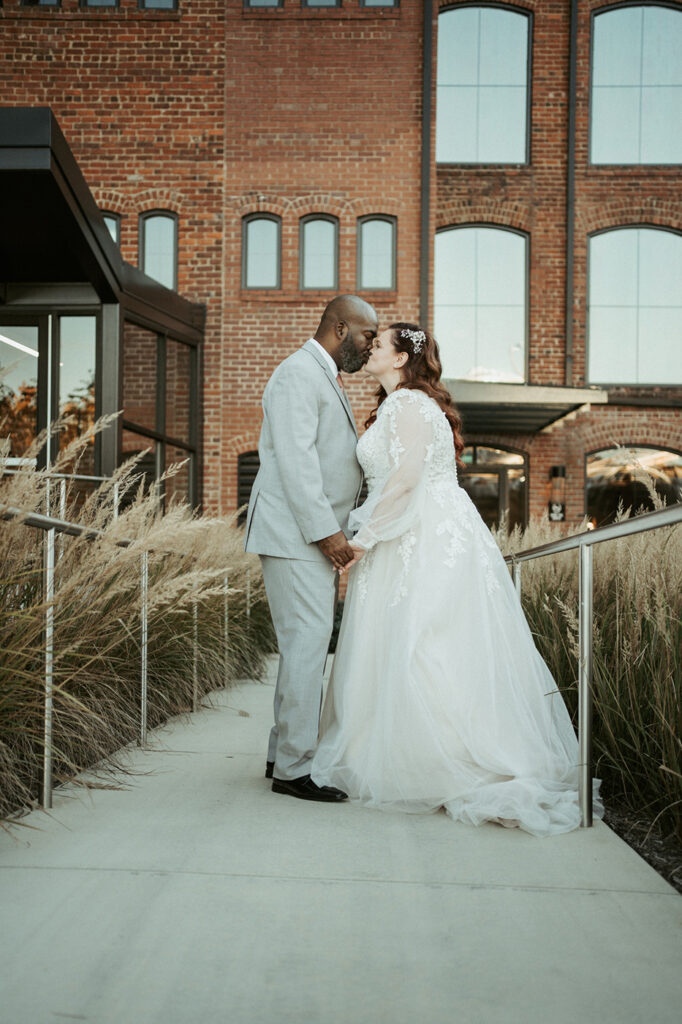 Congdon Yards Outside couple by entrance door