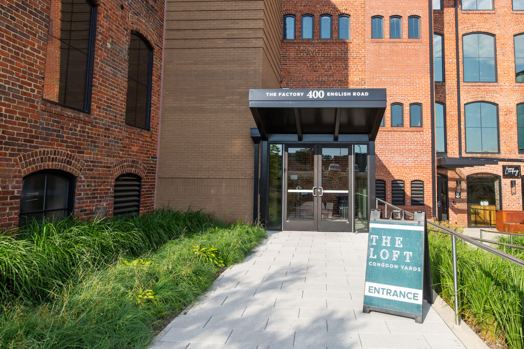 Congdon Yards Outside entrance door