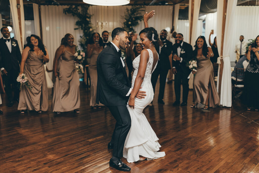 Congdon Yards Pine Room at the Loft first dance laughter