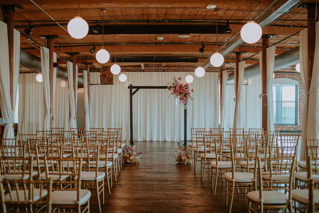 Congdon Yards The Loft Linen Room wedding arbor