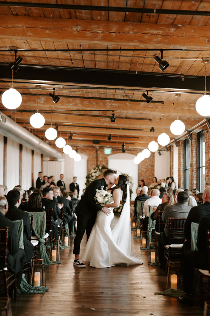 Congdon Yards The Loft Linen Room wedding couple 2